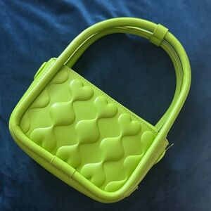 Vibrant Green Embossed Handbag